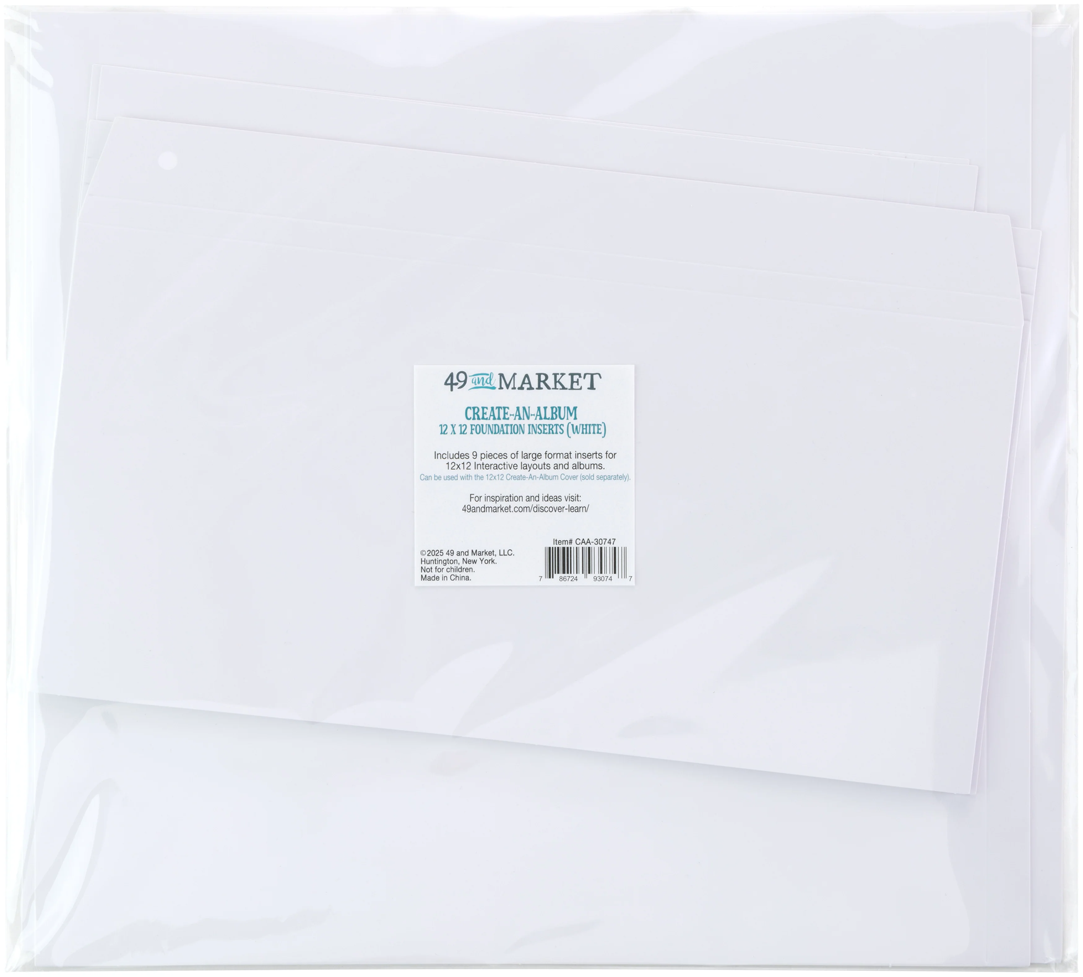 49 and Market Create An Album Foundation Inserts 12” x 12” - White - Image 2