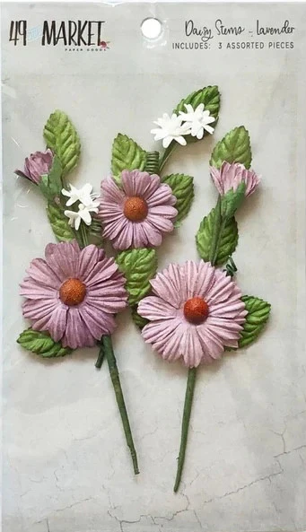 49 and Market Daisy Stems Lavender Flowers - Image 2