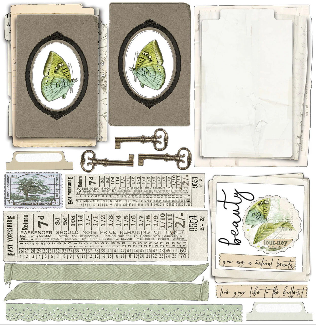 49 and Market Vintage Artistry Sage 12 x 12 Collection Pack - Image 3