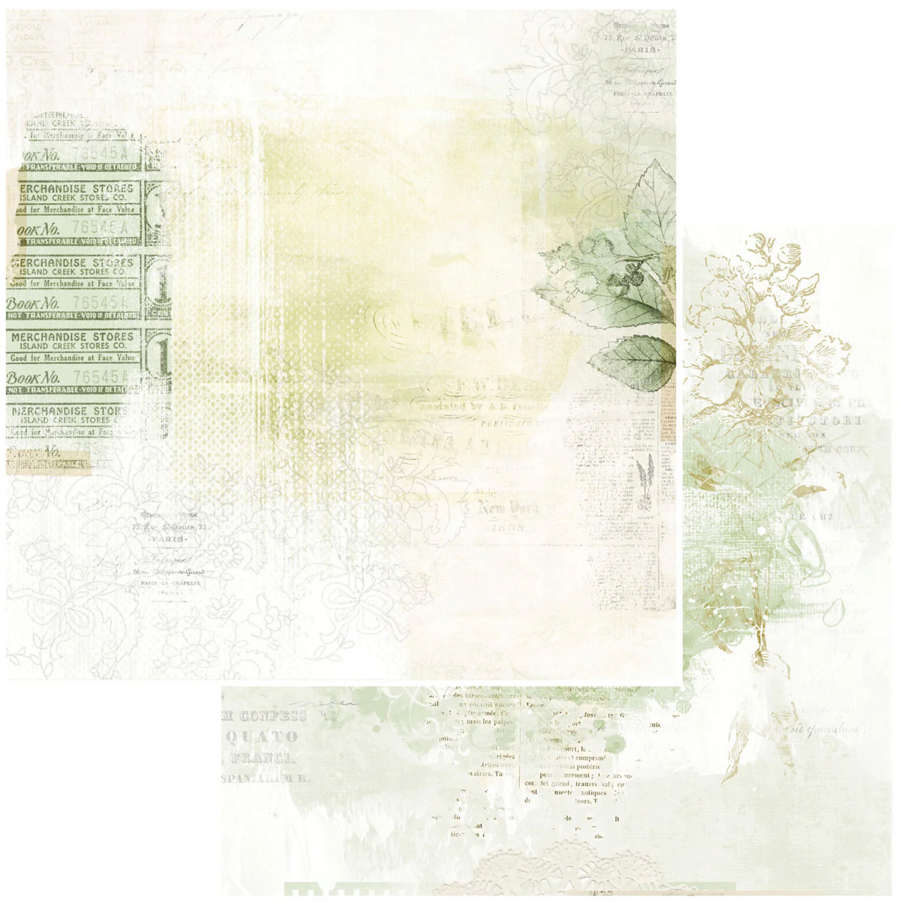 49 and Market Vintage Artistry Sage 12 x 12 Collection Pack - Image 8