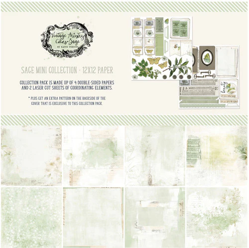 49 and Market Vintage Artistry Sage 12 x 12 Collection Pack - Image 9