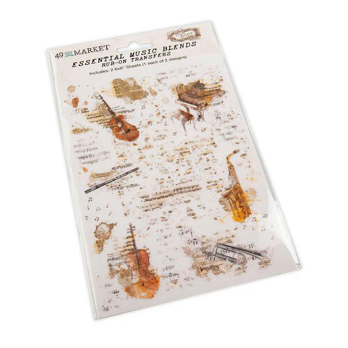 49 and Market Vintage Bits Collection - 6 x 8 Rub-On Transfers - Essential Music Blends - Image 4