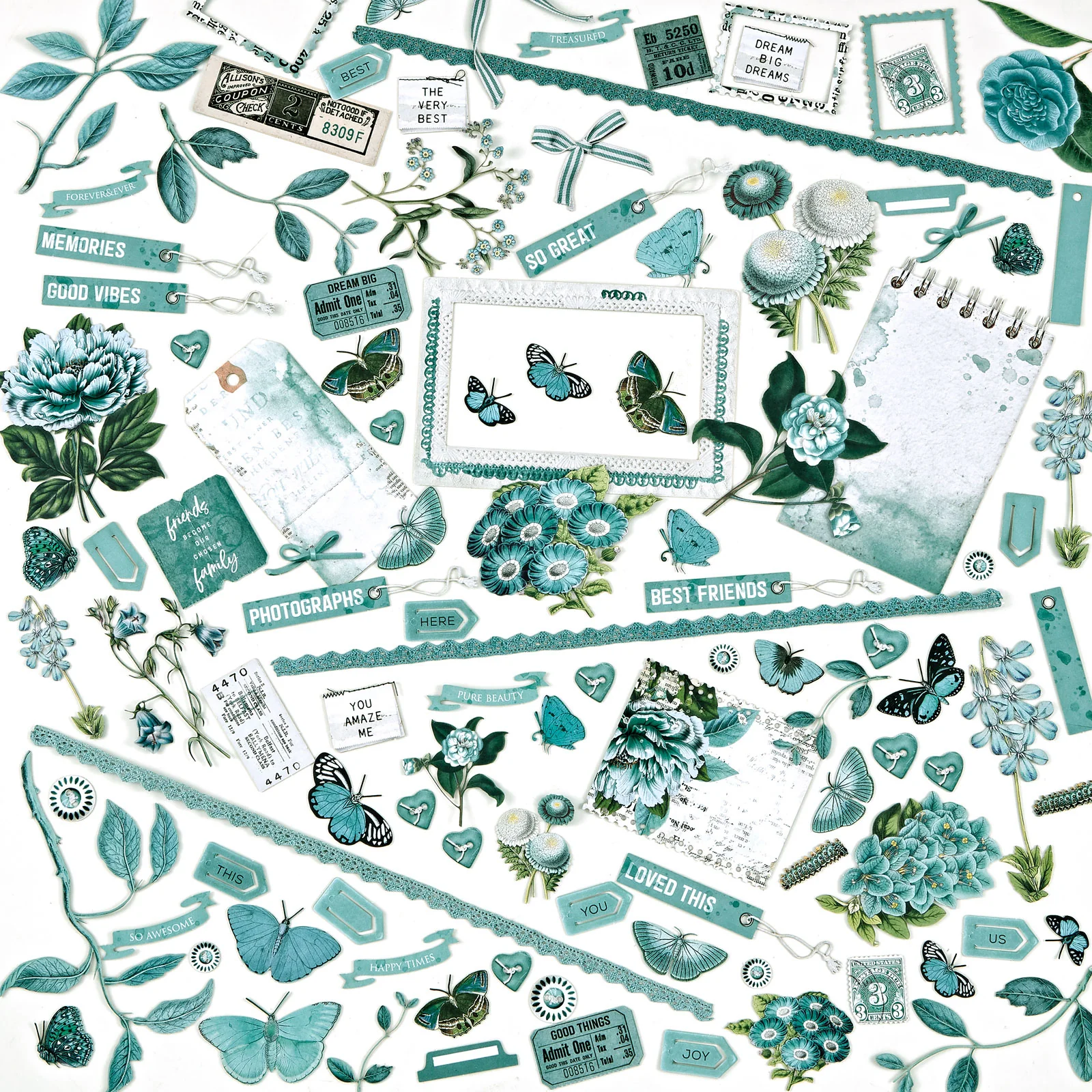 49 & Market Color Swatch Teal Laser Cut Elements - Image 3