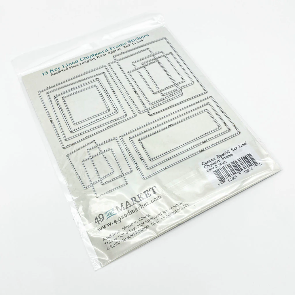 49 & Market Curators Essential - Key Lined Chipboard Frames - Image 3