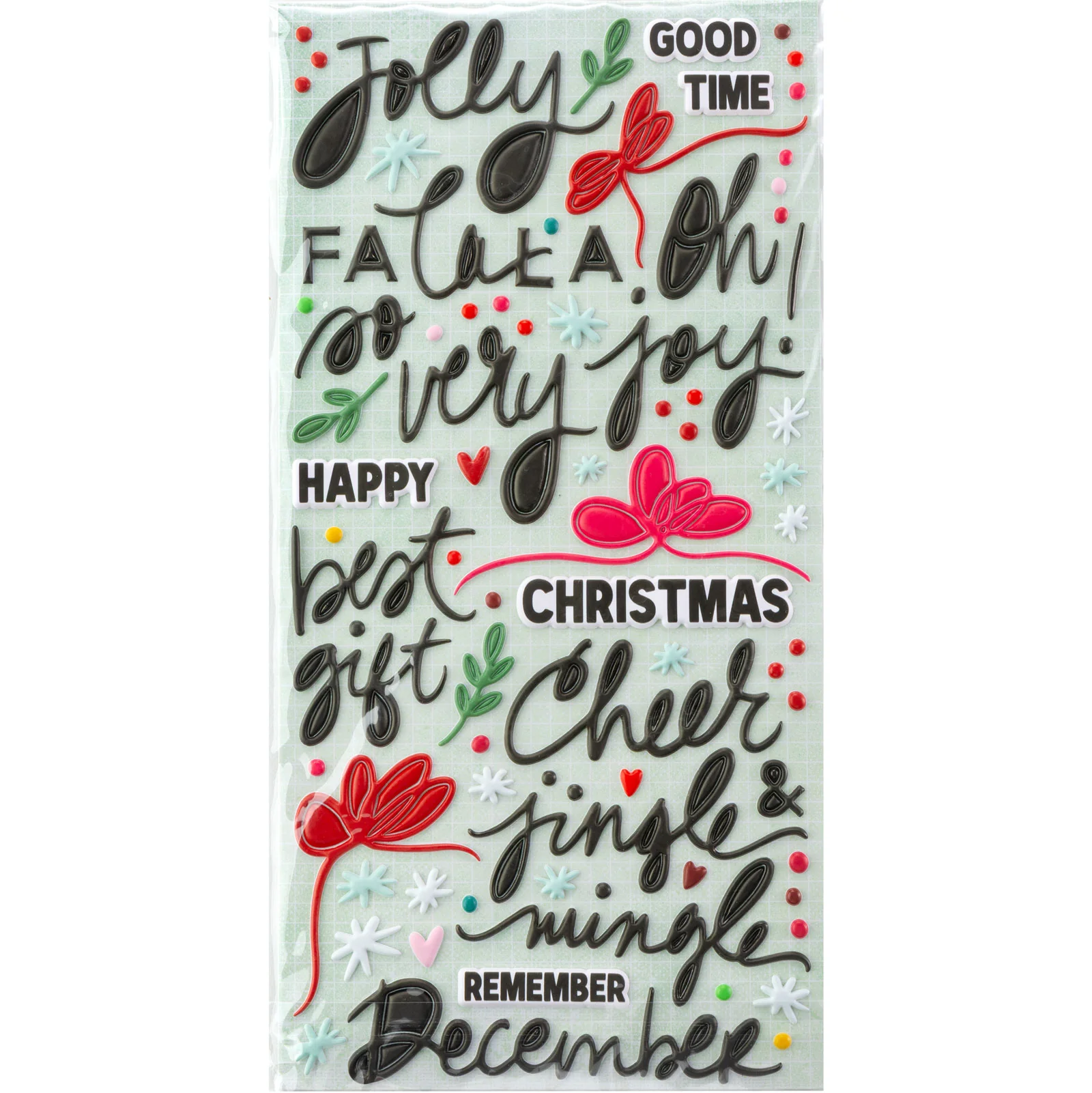 49 & Market Mistletoe and Memories Puffy Stickers - Image 3