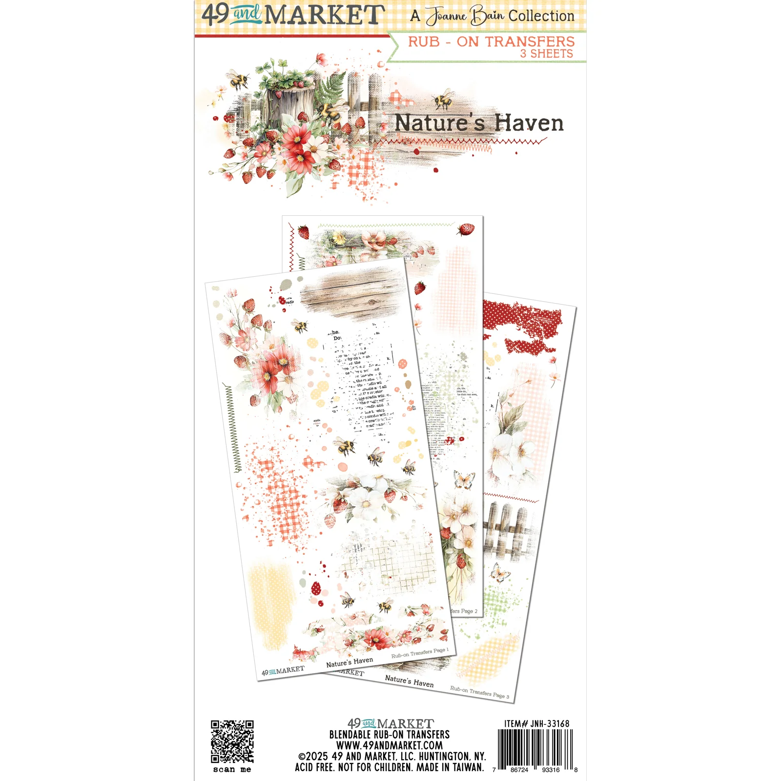 49 & Market Nature's Haven Blendable 6 x 12 Rub-On Transfer Set - Image 2