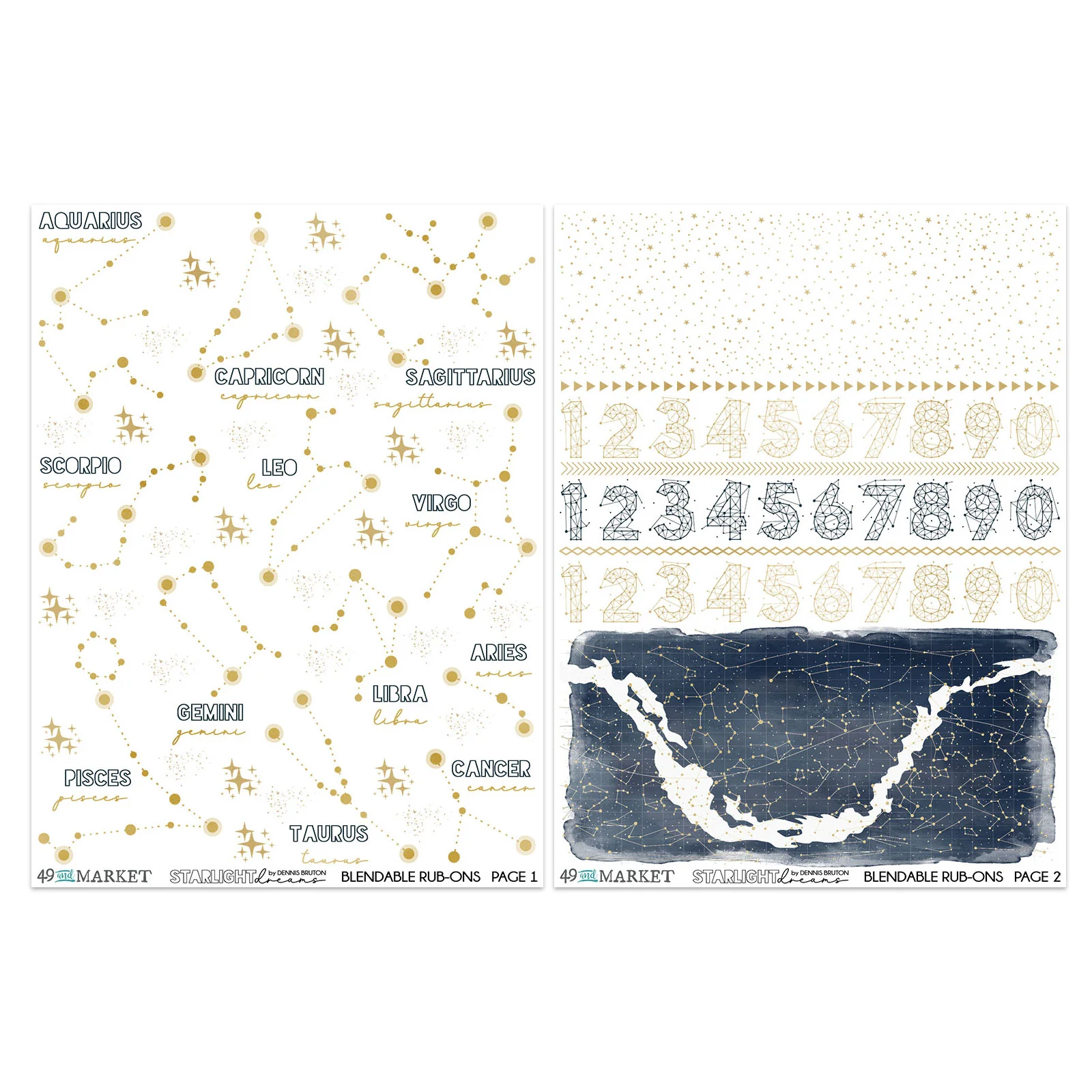 49 & Market Starlight Dreams Blendable 6 x 8 Rub-On Transfer Set - Image 2