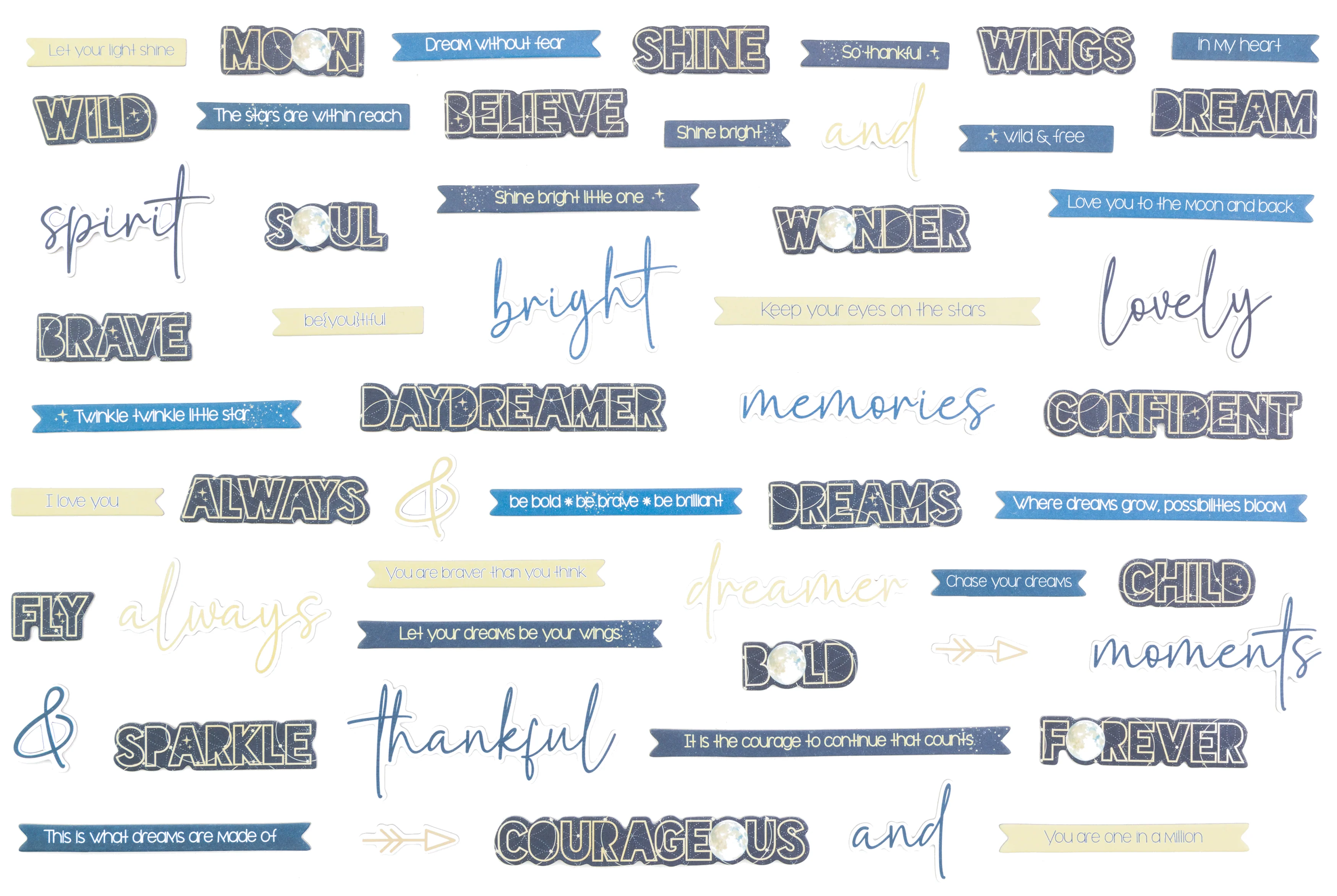 49 & Market Starlight Dreams Chipboard Words - Image 3