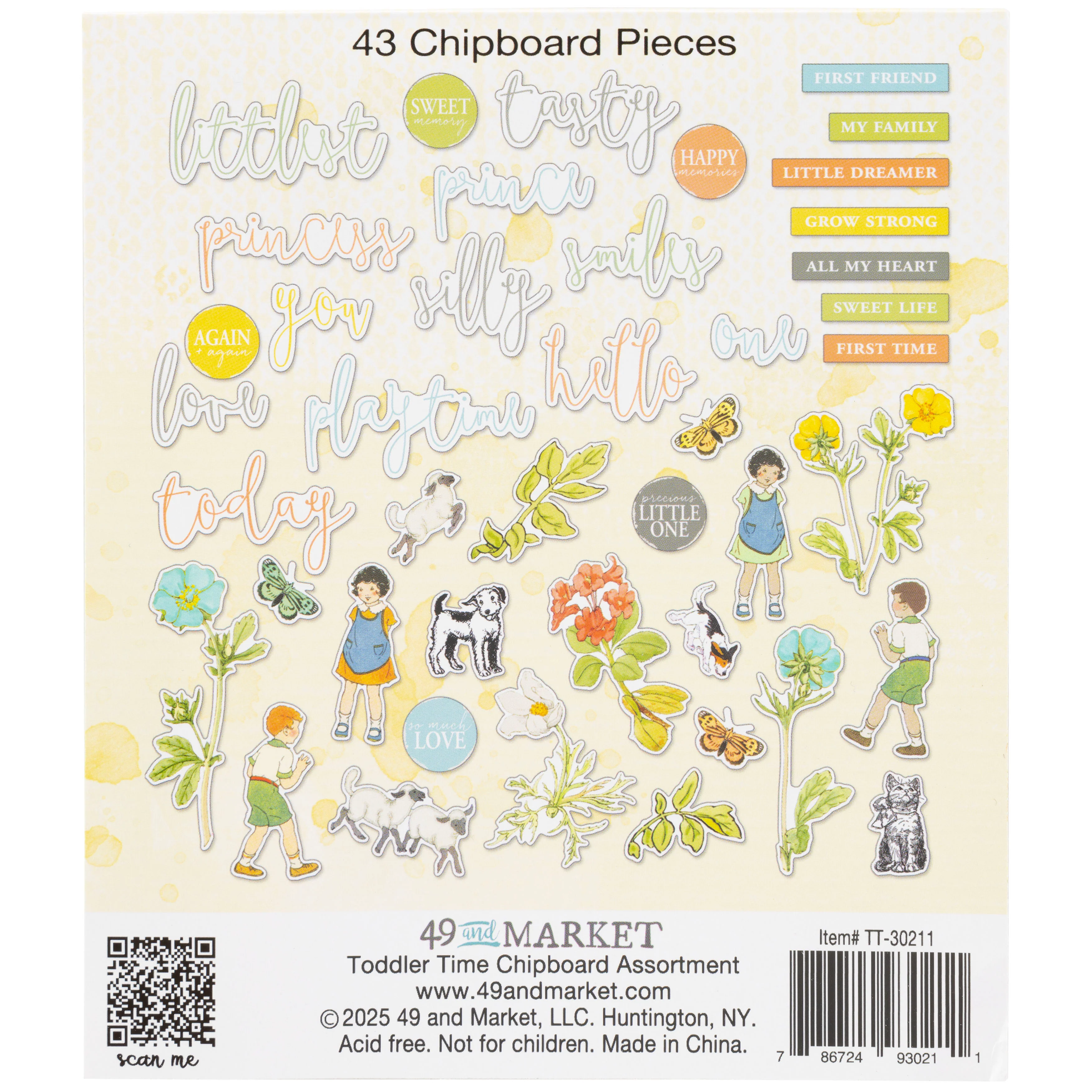 49 & Market Toddler Time Chipboard Assortment - Image 3