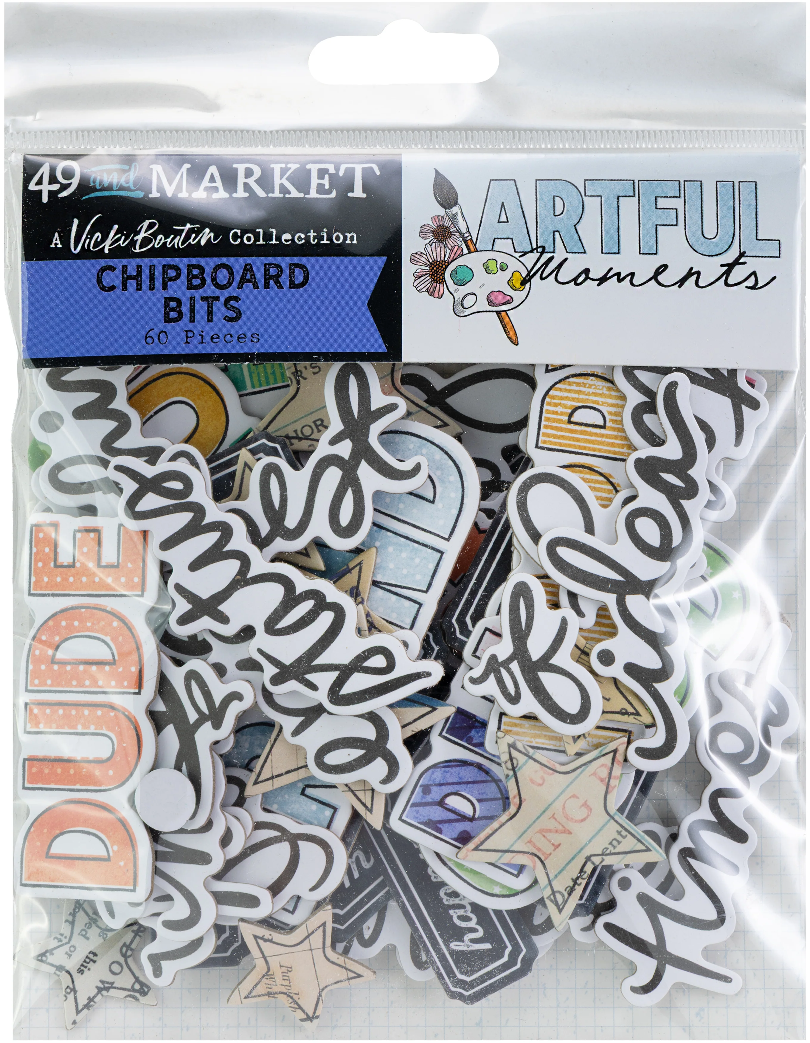 49 & Market Artful Moments Chipboard Bits - Image 2