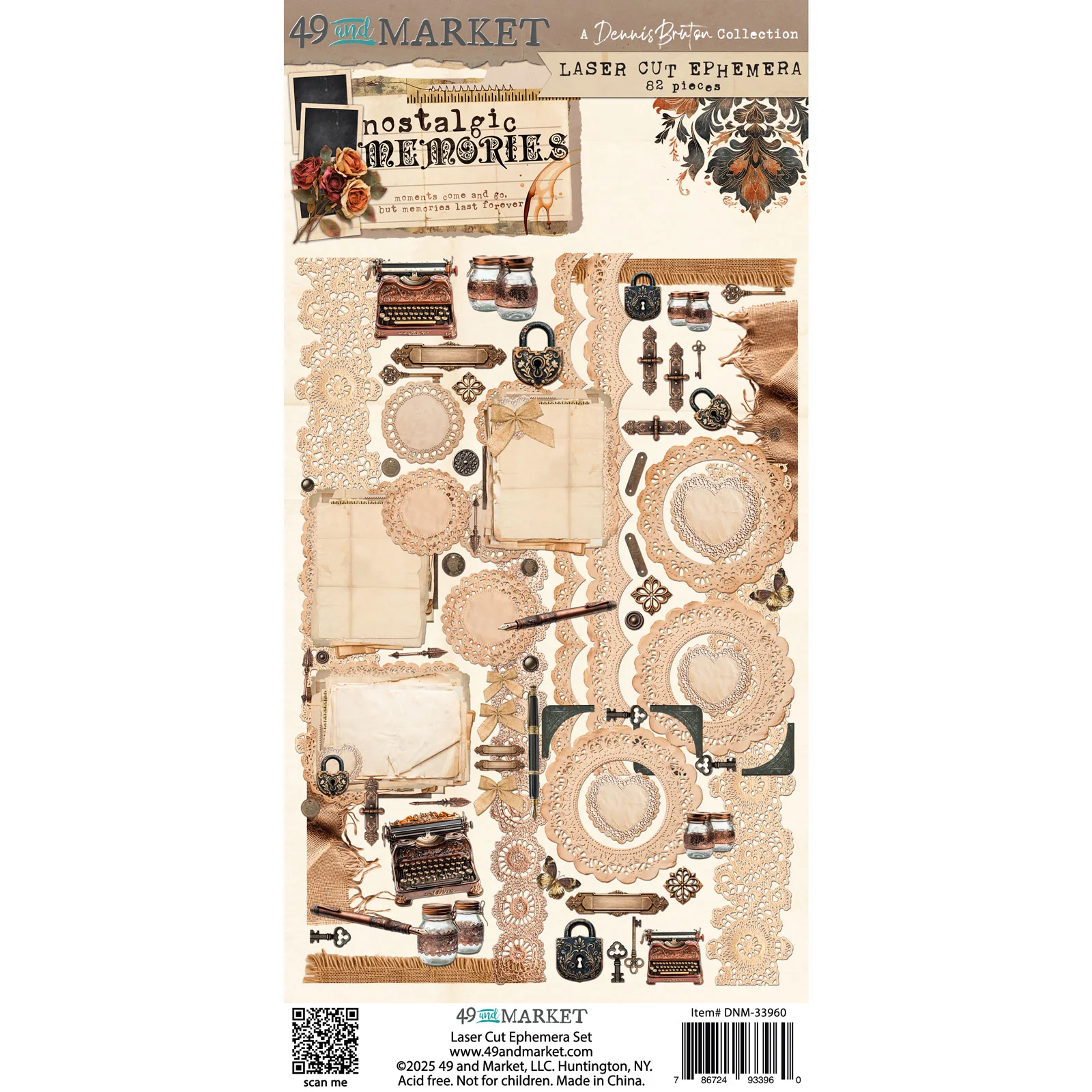 49 & Market Nostalgic Memories Laser Cut Ephemera - Image 2