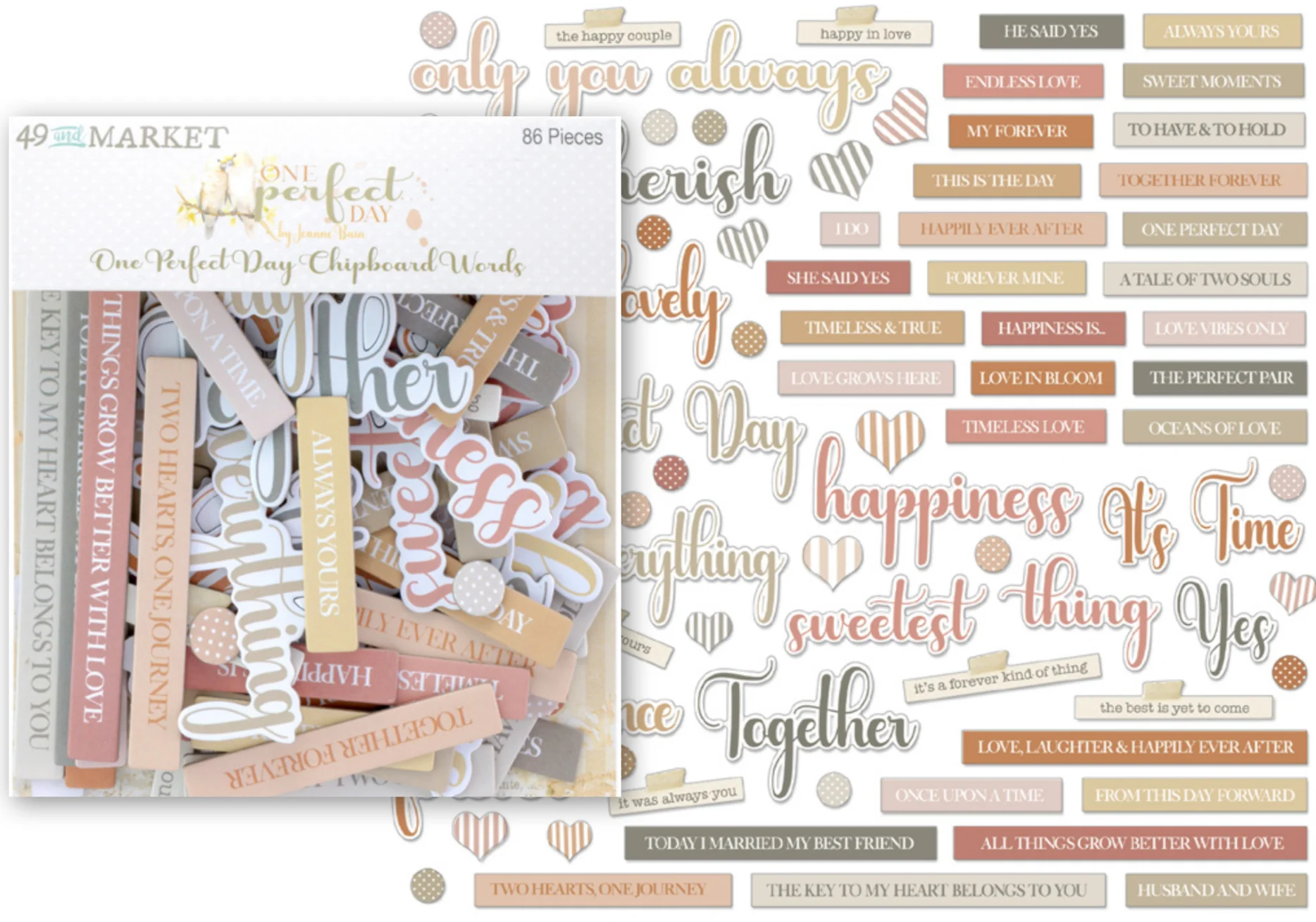 49 & Market One Perfect Day Chipboard Words - Image 2