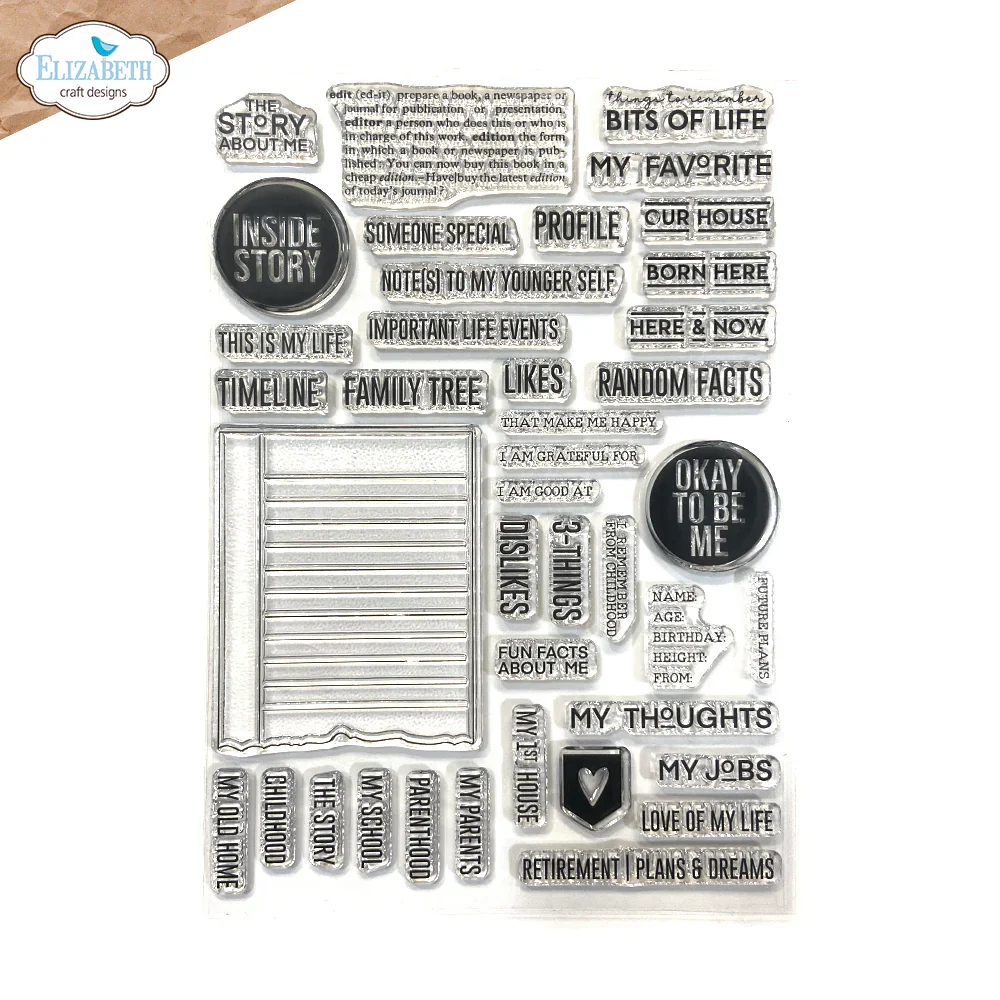 Elizabeth Craft Designs About Me Stamp Set