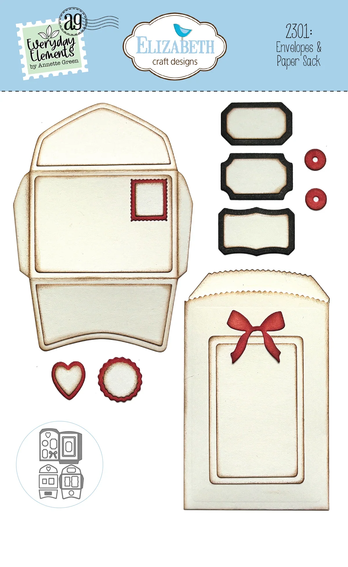 Elizabeth Craft Designs Envelopes & Paper Stack Metal Die Set