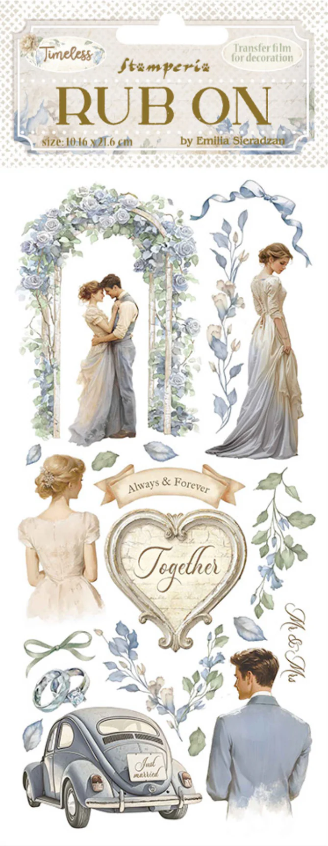 Stamperia Timeless Rub On - Wedding