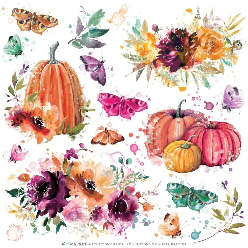 49 & Market ARToptions Spice 12x12 Rub-On Transfer Sheet - Image 2