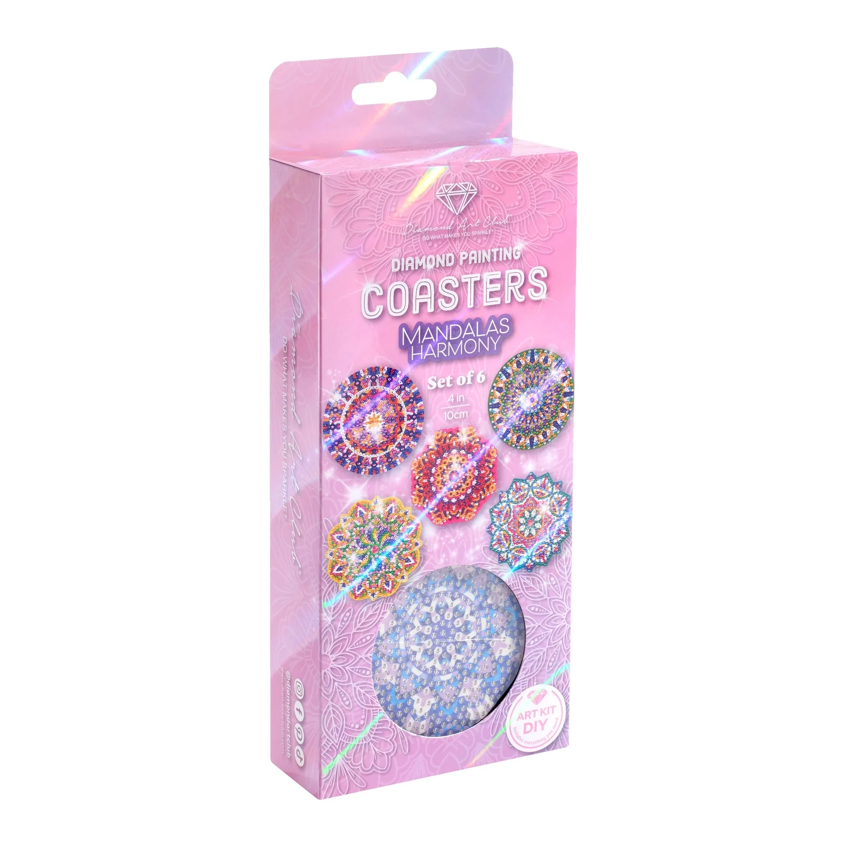 Diamond Art Club Coasters - Mandalas Harmony (6 Pk) - Image 4