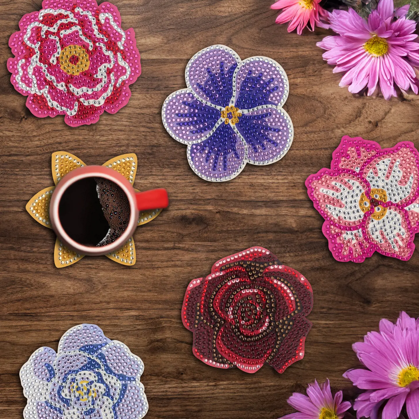 Diamond Art Club Coasters - Spring Blossom (6 Pk) - Image 3