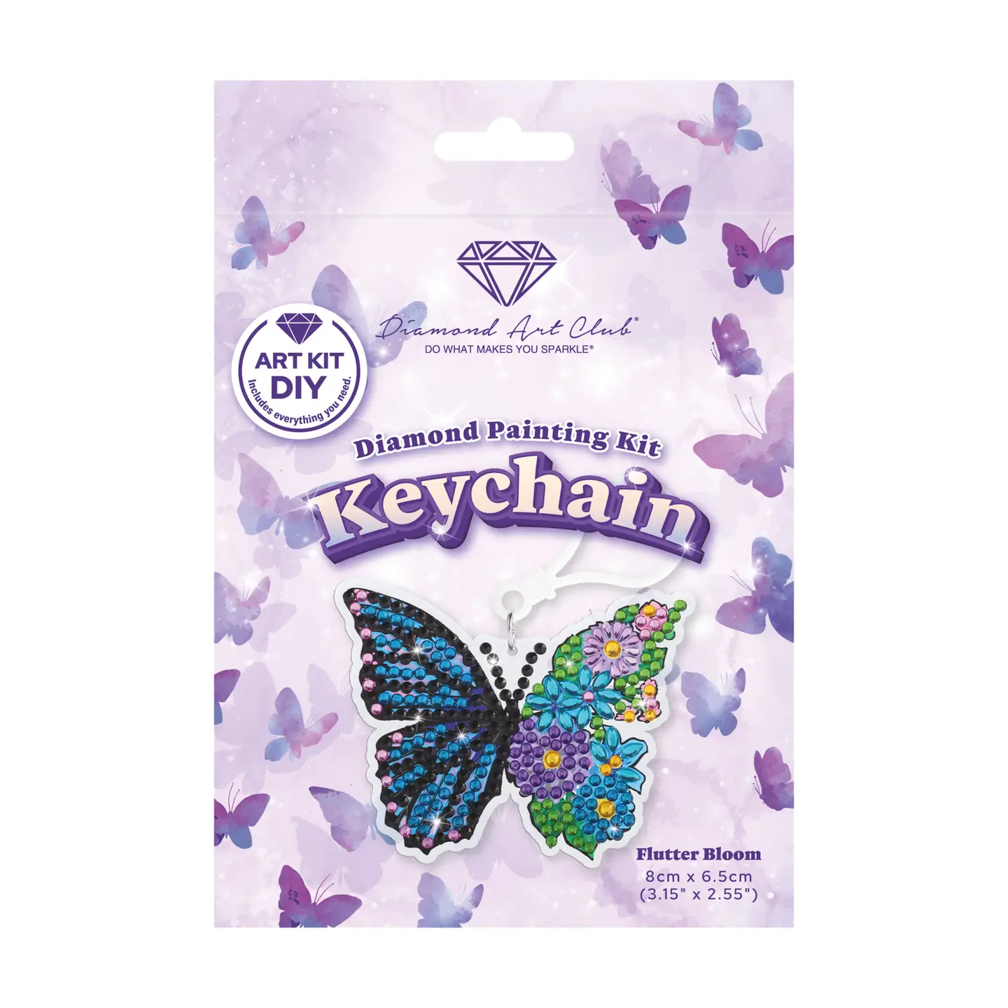 Diamond Art Club Keychain - Flutter Bloom - Image 4