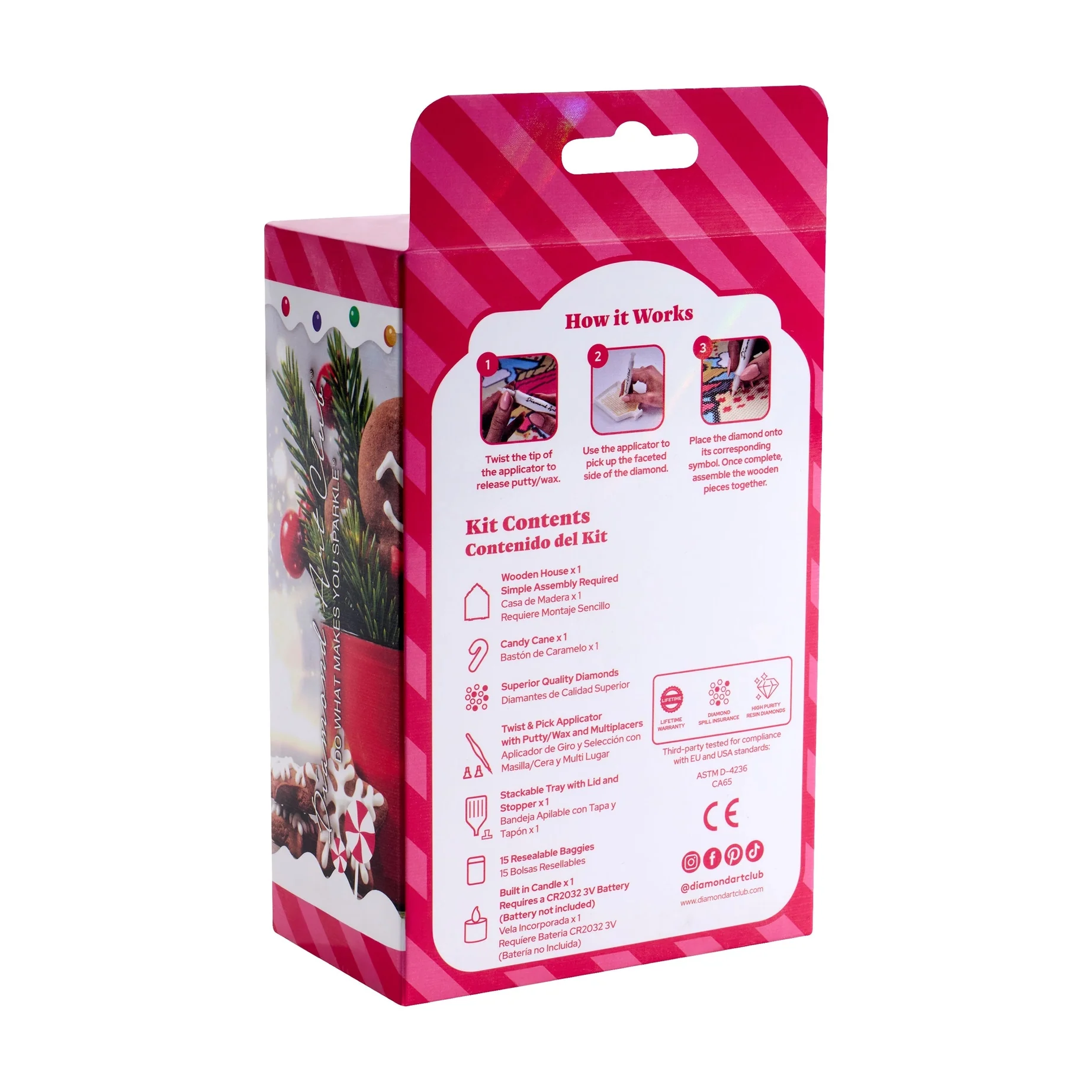 Diamond Art Club LED 3D Gem House - Candy Cane - Image 14
