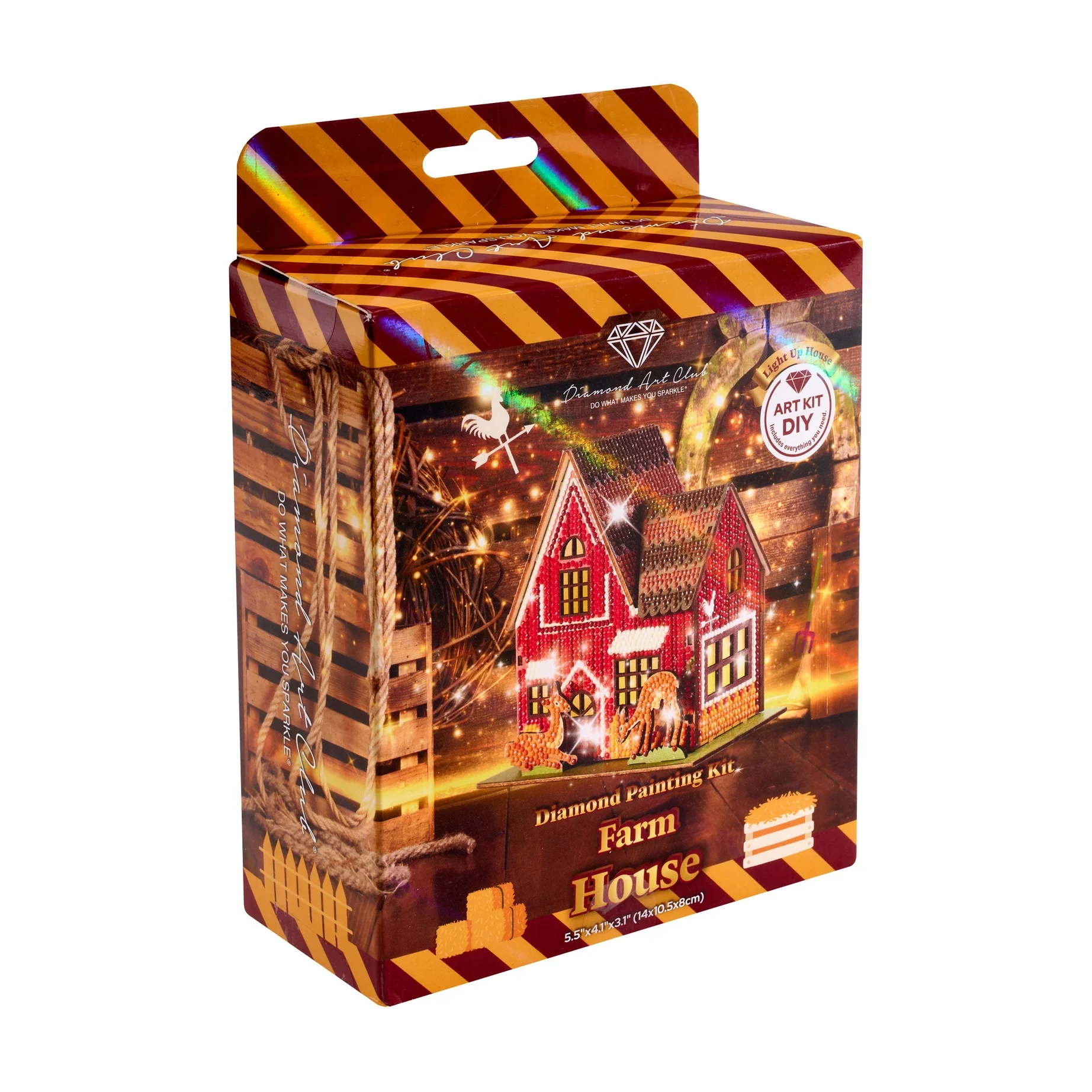 Diamond Art Club LED 3D Gem House - Farm House - Image 14