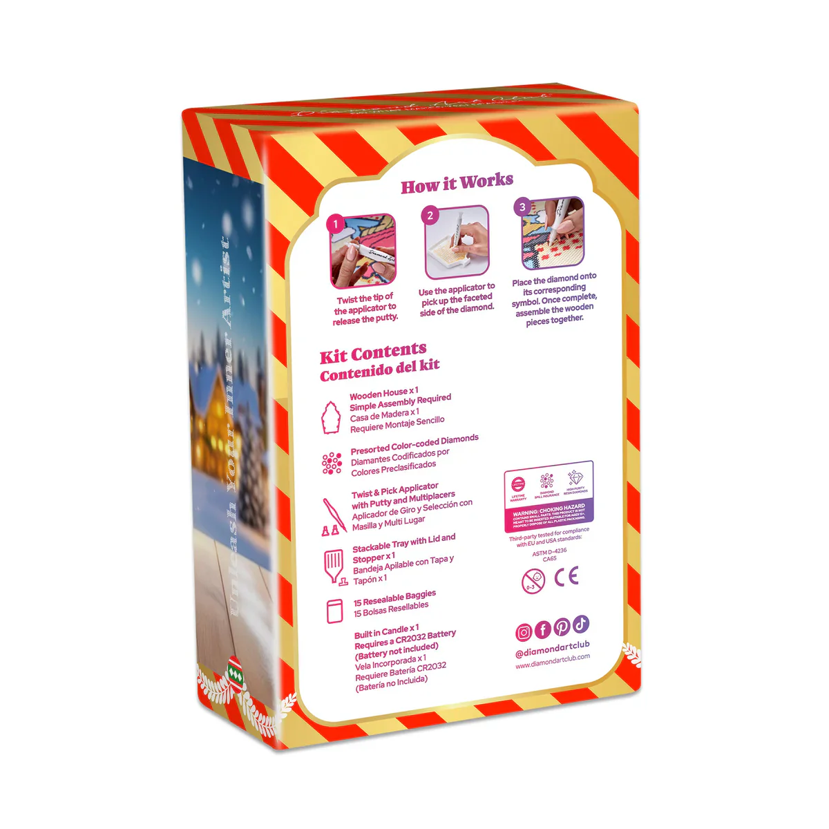 Diamond Art Club LED 3D Gingerbread House Reindeer - Image 11