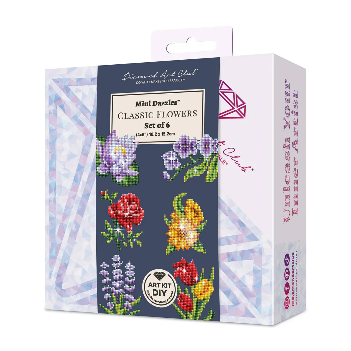 Diamond Art Club Mini Dazzles™ - Classic Flowers (6 Pk) - Image 4