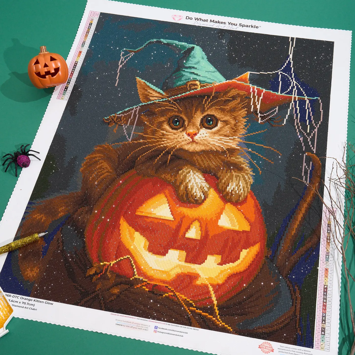 Diamond Art Club Orange Kitten Glow - Image 6