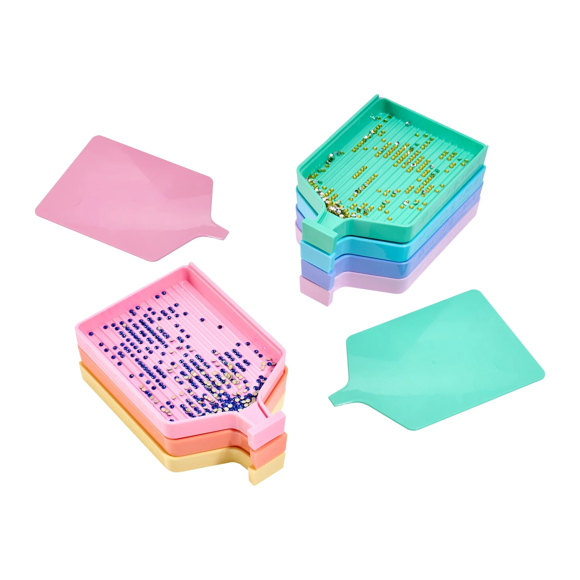 Diamond Art Club Pastel Rainbow Trays - Large (Set of 7) - Image 2