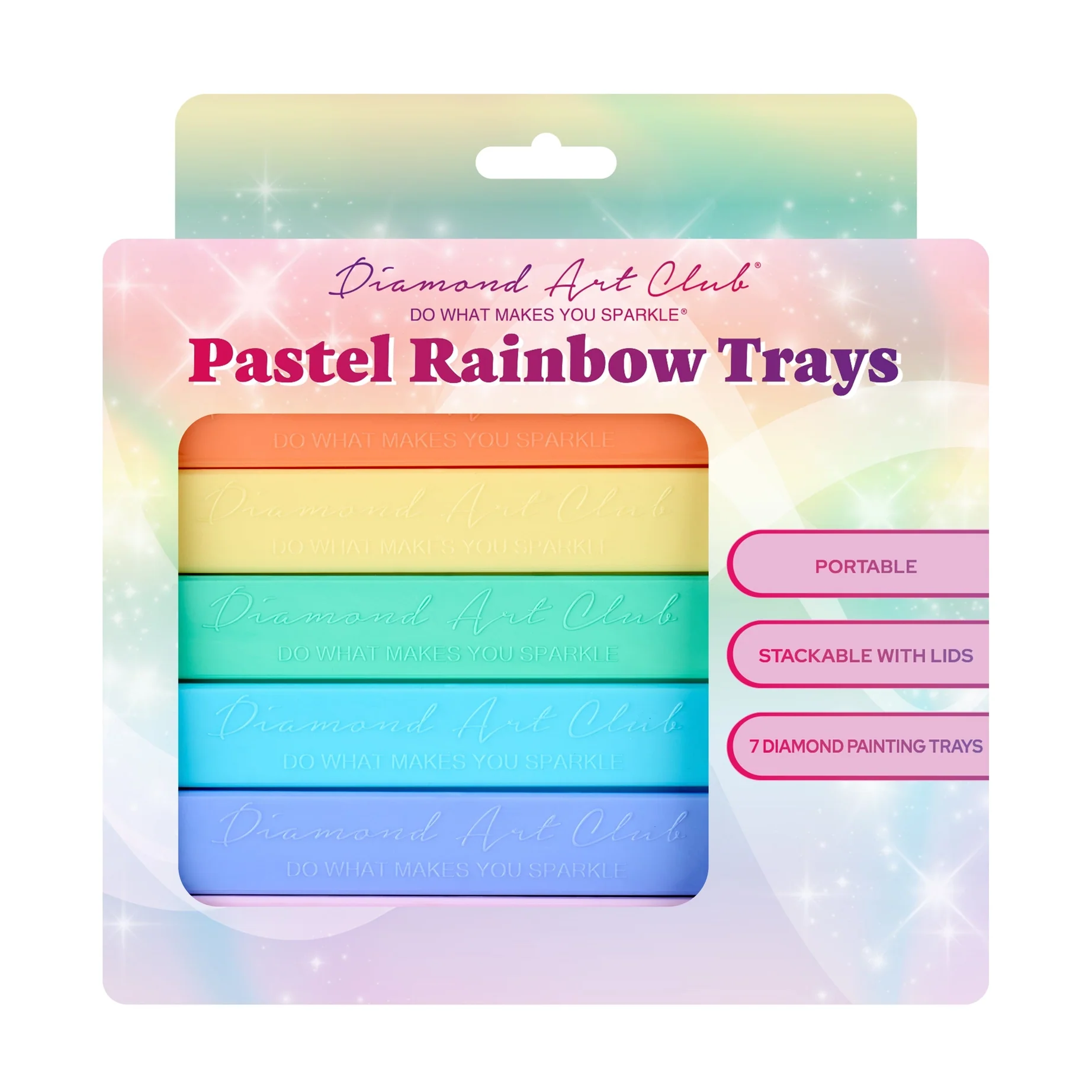 Diamond Art Club Pastel Rainbow Trays - Large (Set of 7) - Image 6