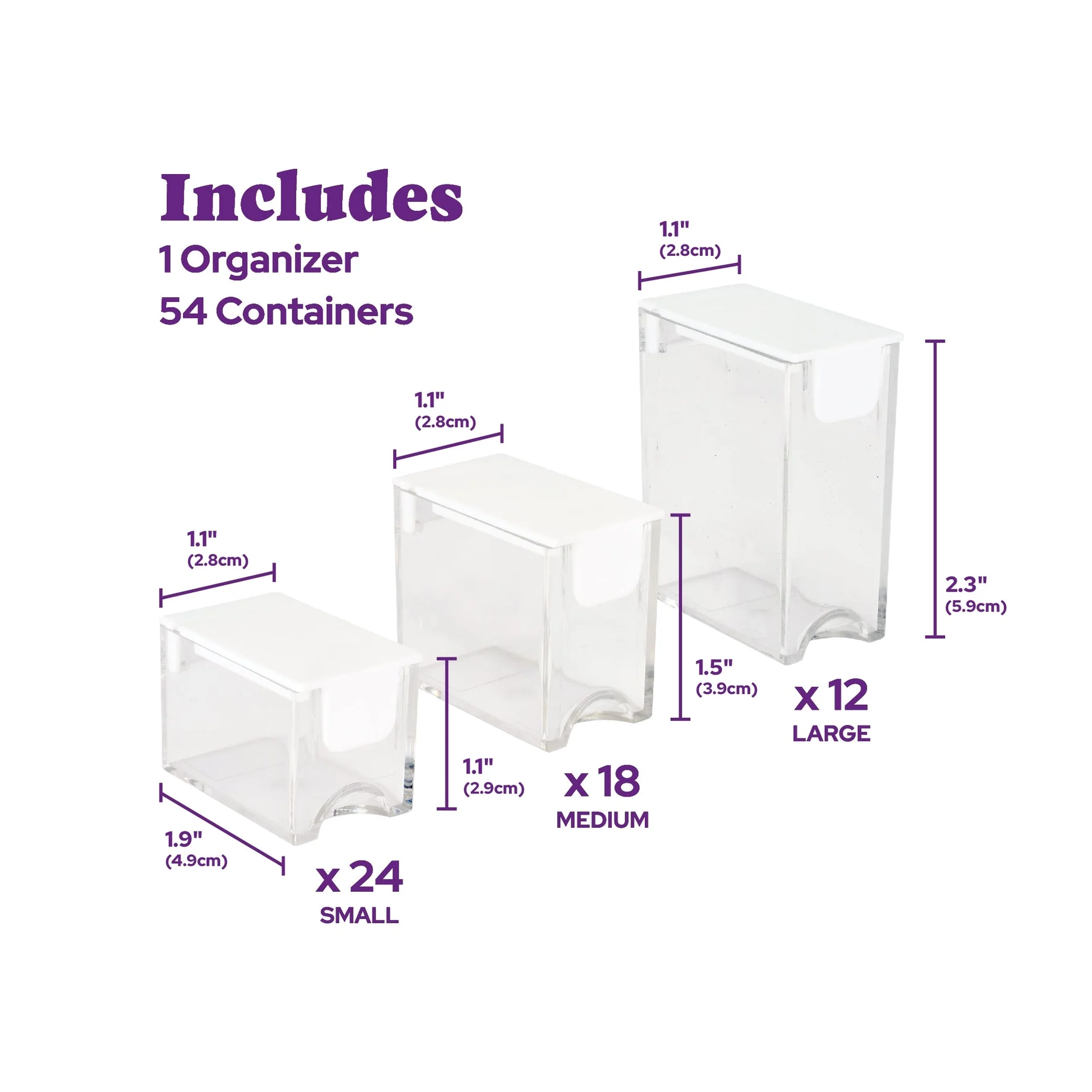 Diamond Art Club Premium 54-Container Diamond Storage Organizer - Image 5