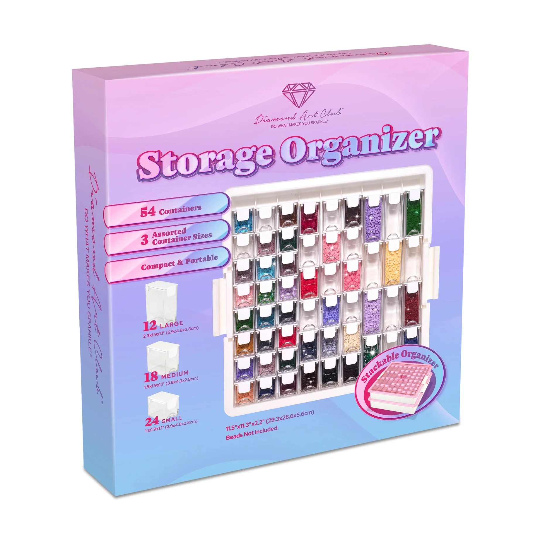 Diamond Art Club Premium 54-Container Diamond Storage Organizer - Image 6