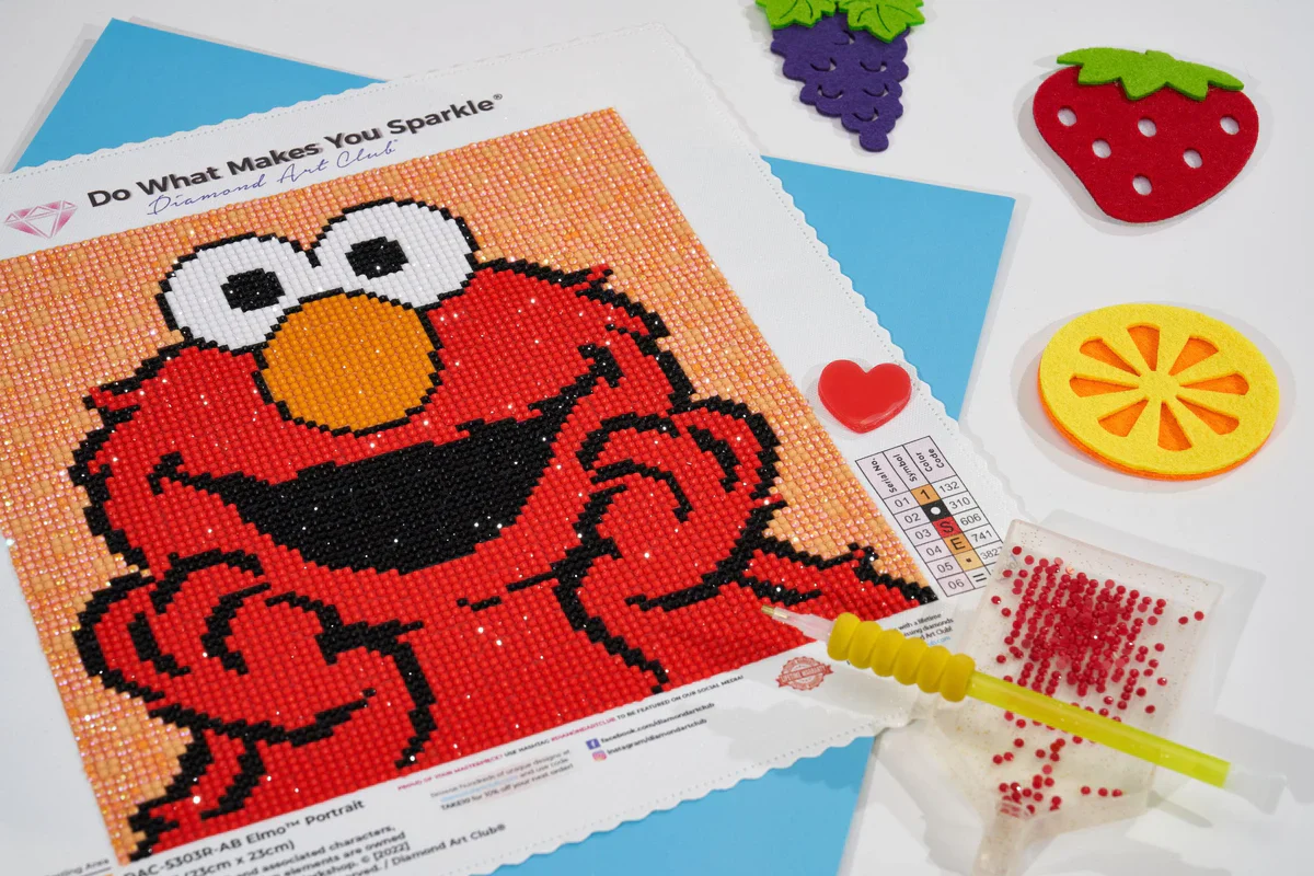 Diamond Art Club Sesame Street Elmo Portrait - Image 6