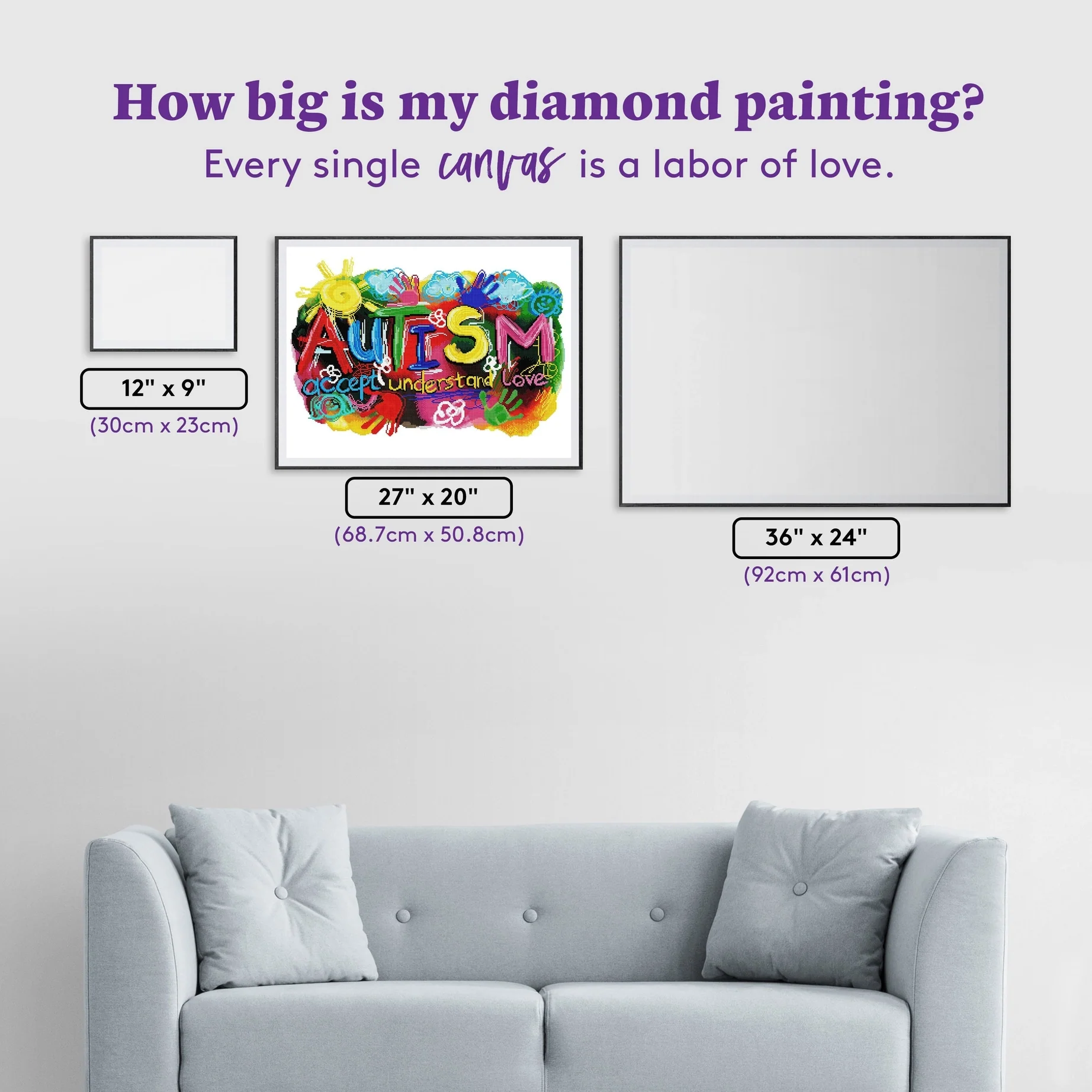 Diamond Art Club SQUARES Autism - Accept Understand Love - Image 7