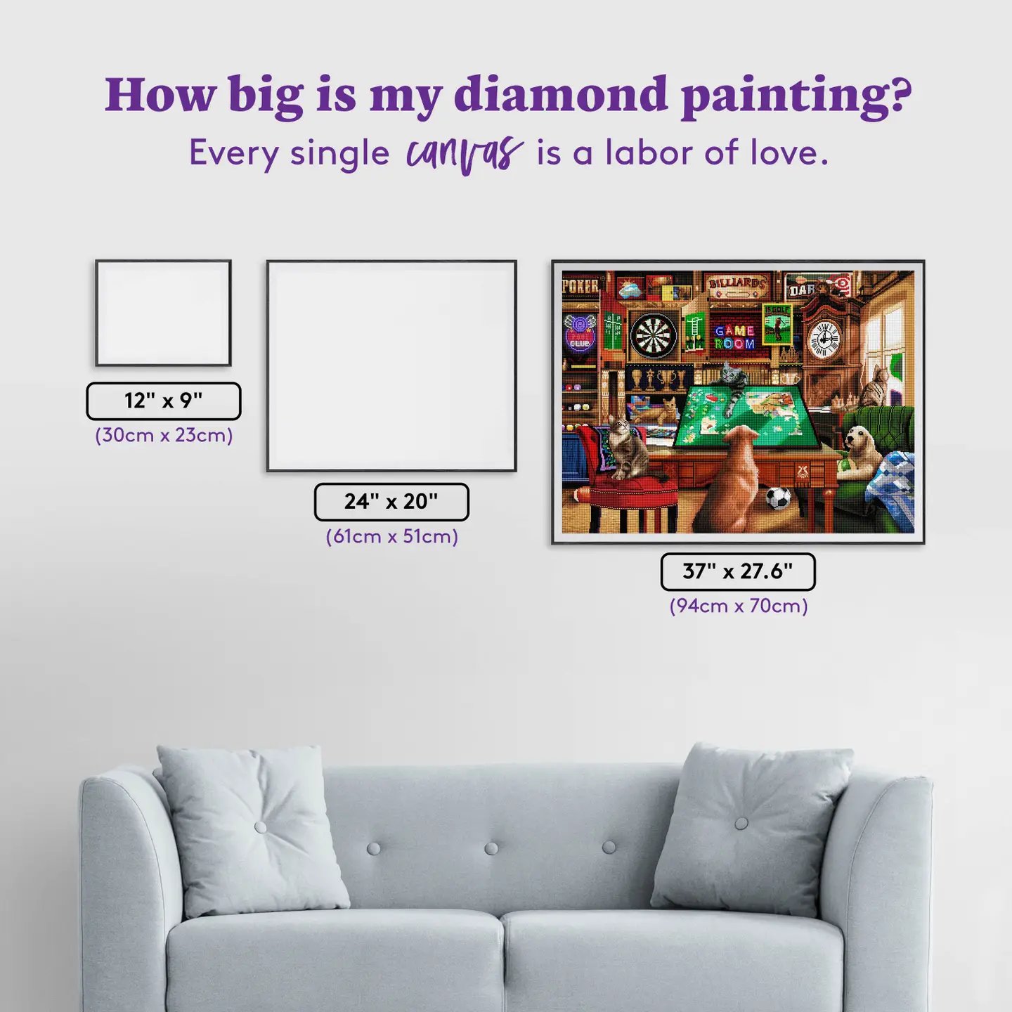 Diamond Art Club SQUARES Hanging Out in the Game Room - Image 4
