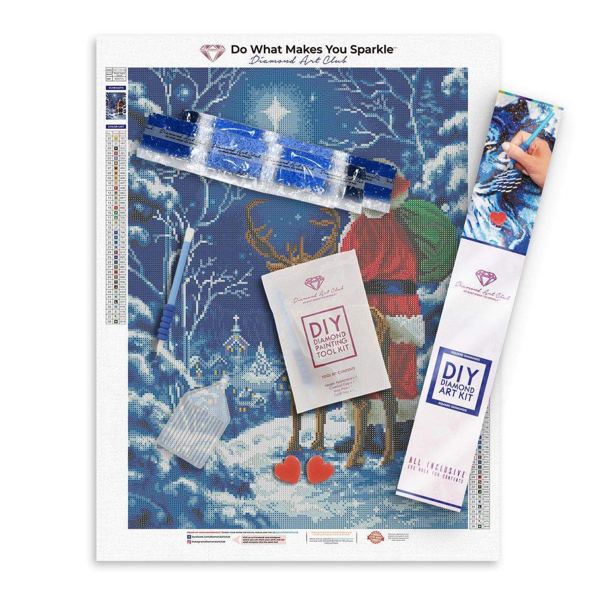 Diamond Art Club SQUARES Starry Night Santa - Image 3