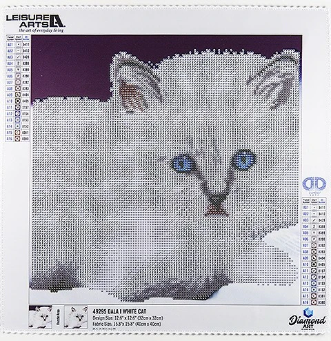 Diamond Art Diamond Dotz White Cat - Image 3
