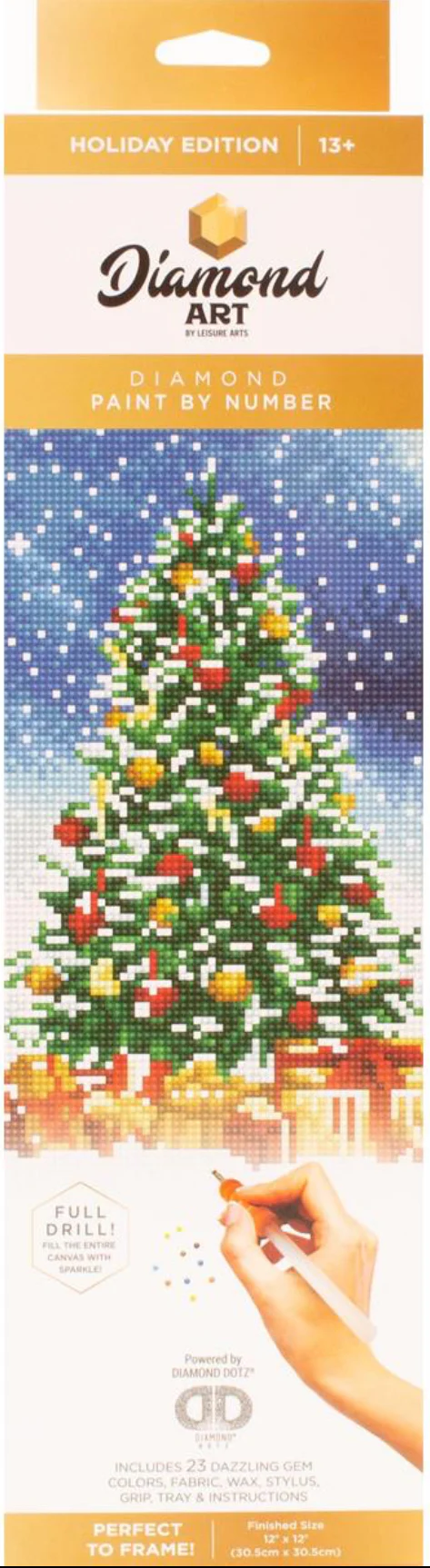 Diamond Art Holiday Christmas Tree 12 x 12 - Image 2