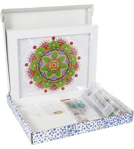 Diamond Dotz Flower Mandala with Frame - Image 3