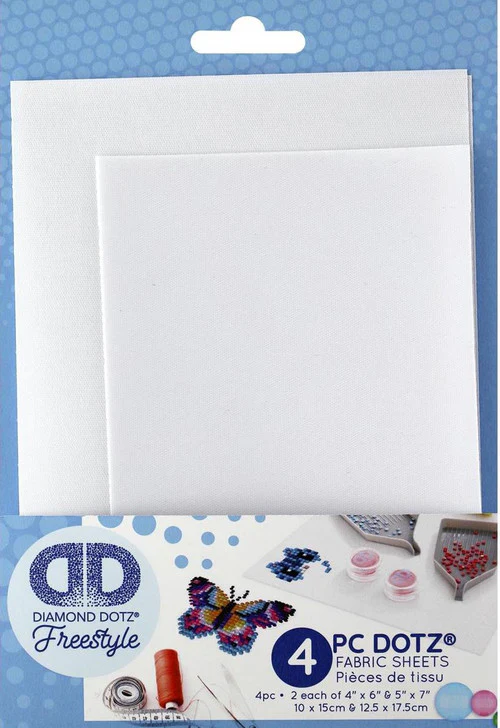 Diamond Dotz Freestyle Fabric Pk Plain 5x7 & 4x6 4pc - Image 4