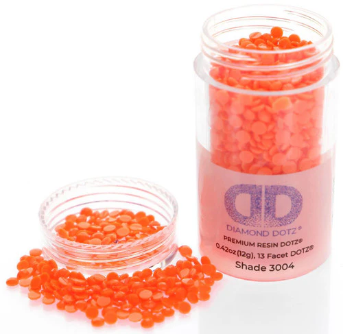 Diamond Dotz Freestyle Gems 2.8mm 12g Neon Orange 3004 - Image 4