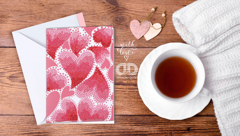 Diamond Dotz Heart Swirl Greeting Card - Image 4