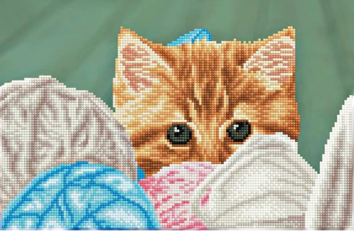 Diamond Dotz Kitty Hiding - Image 2