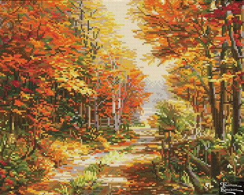 Diamond Dotz Thomas Kinkade A Walk Down Autumn Lane - Image 3