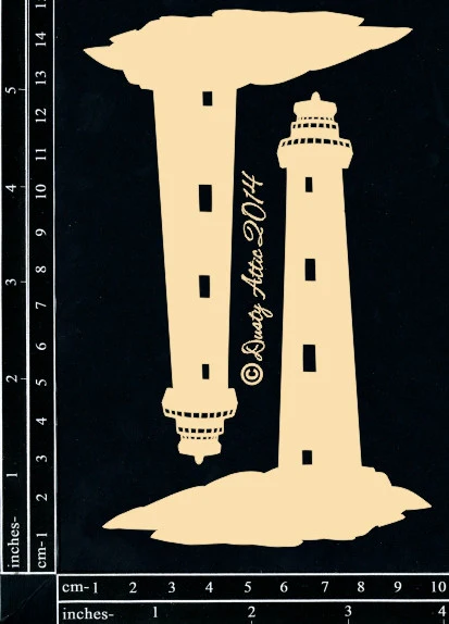 Dusty Attic Lighthouse Small Chipboard - Image 2