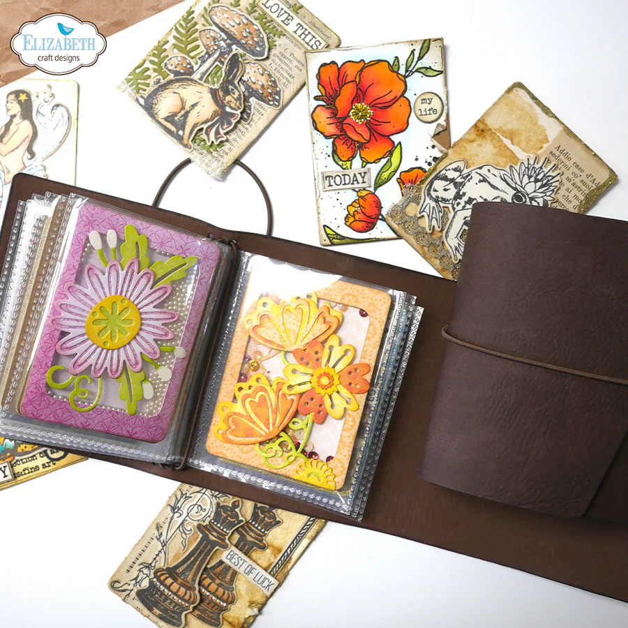 Elizabeth Craft Designs ATC Art Journal - Dark Brown - Image 4