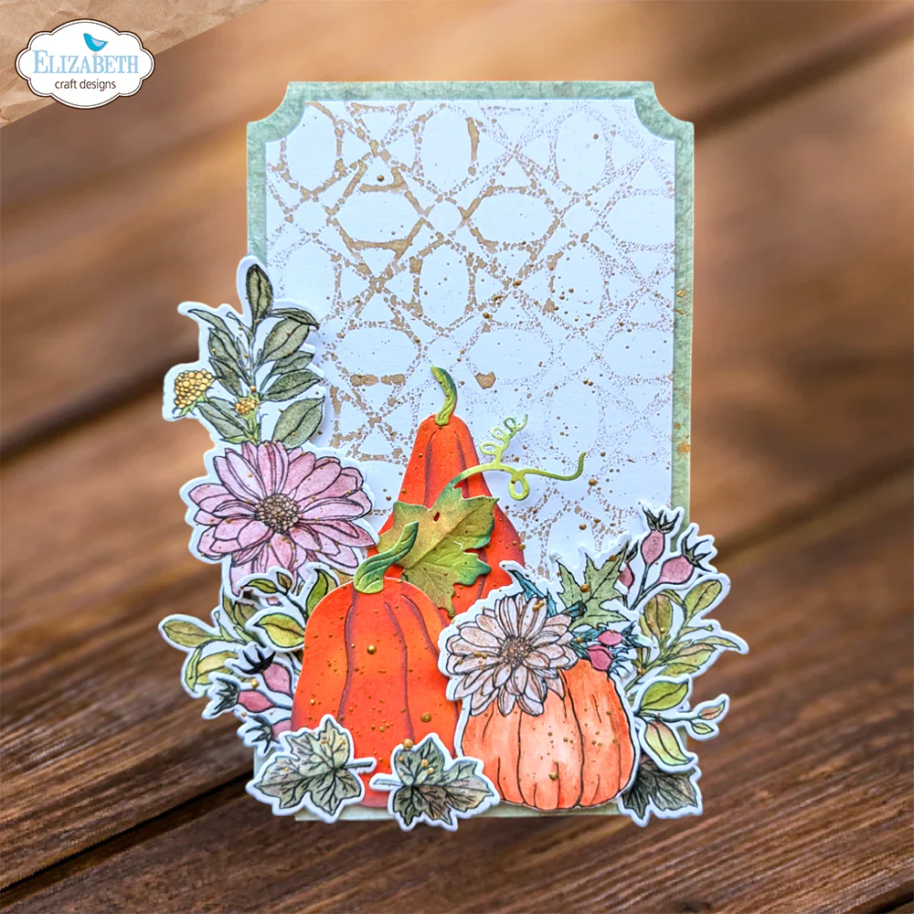 Elizabeth Craft Designs Autumn Harvest Florals Die & Stamp Set - Image 10