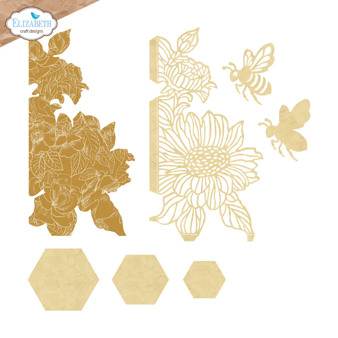 Elizabeth Craft Designs Bee and Flower Accents Metal Die Set - Image 2