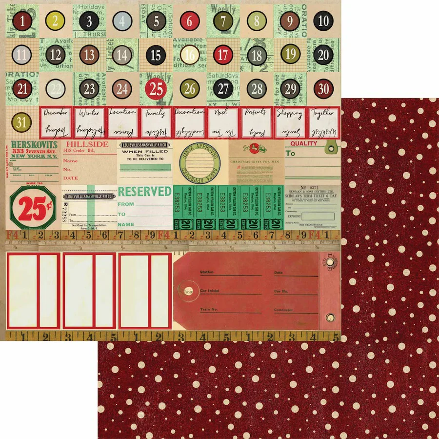 Elizabeth Craft Designs Christmas Field Notes 12” x 12” Paper - Image 10