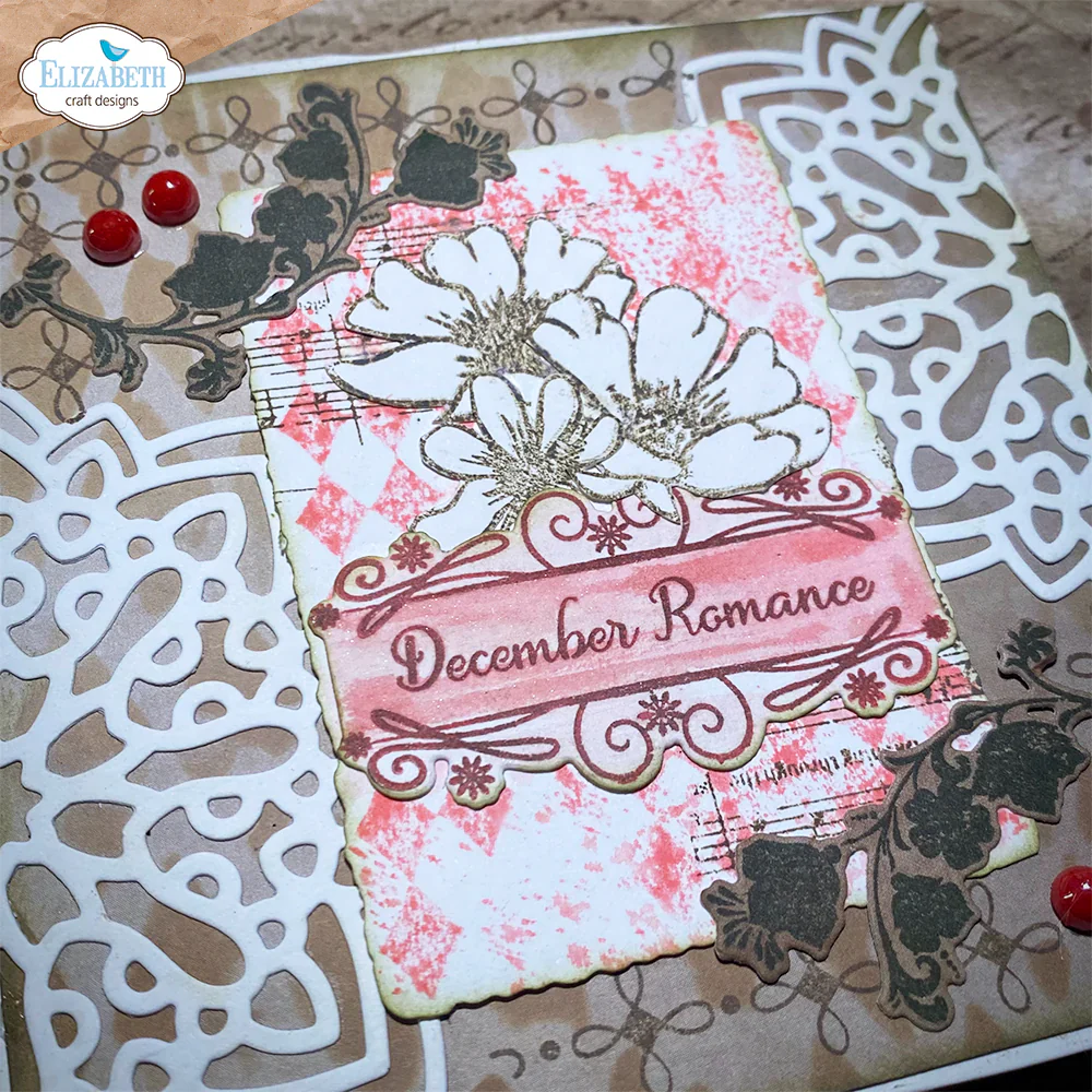 Elizabeth Craft Designs December Romance Die & Stamp Set - Image 3